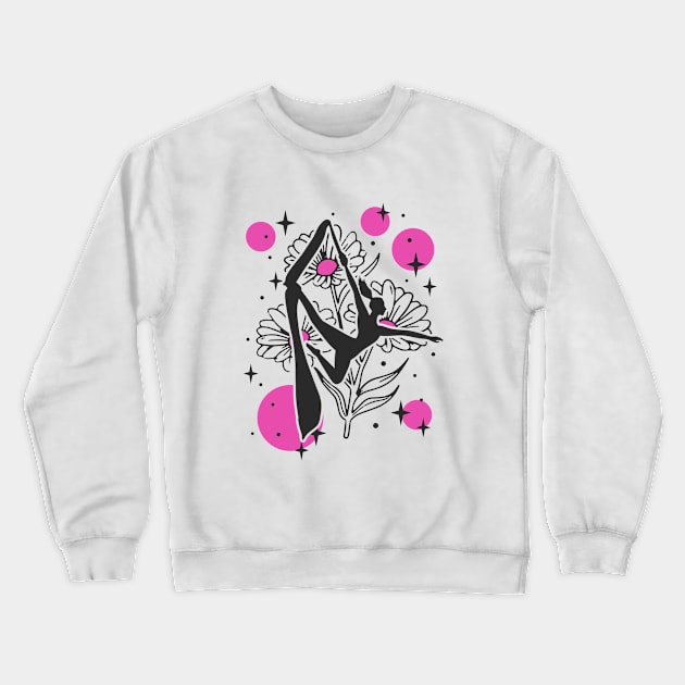 Aerial Silk Dancer Crewneck Sweatshirt by Modern Medieval Design